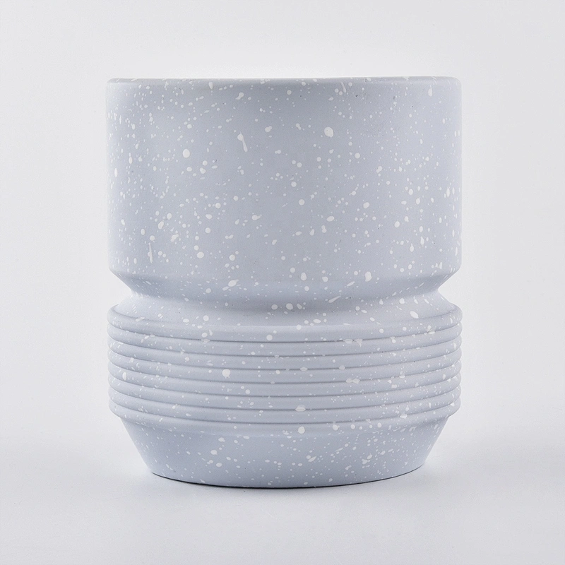 410ml colorful concrete candle holders for home decor