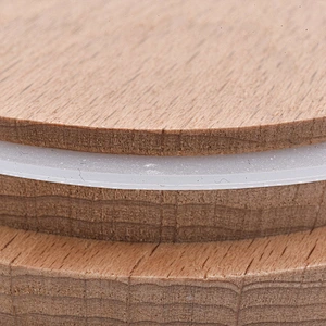 3 inch wooden lid for jars , candle container cover