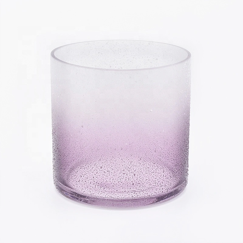 Round customized candle vessel glass candle holder home decoration