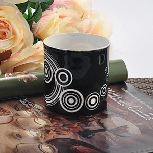 Home decoration Christmas round painted black candle holders
