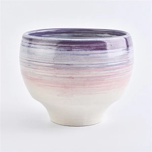 Sunny Glassware design ceramic candle jars round shape candle holder