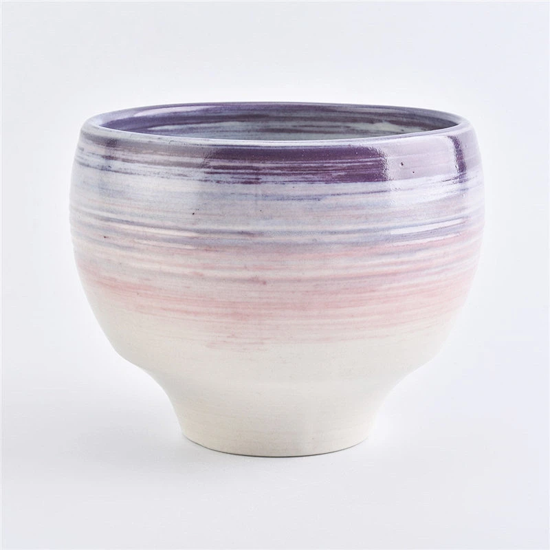 Sunny Glassware design ceramic candle jars round shape candle holder
