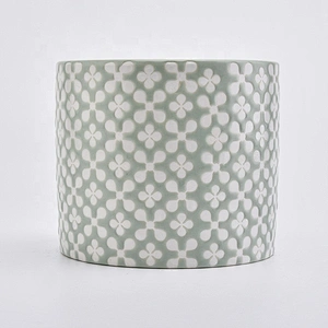 500ml Unique flower ceramic tea light candle vessel home decor