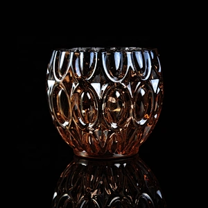 Wholesale decorative geometric clear candle glass holder
