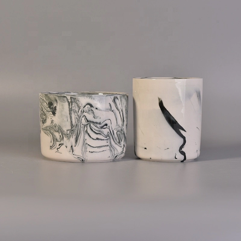 Cylinder hurricane ceramic candleholder for home decor