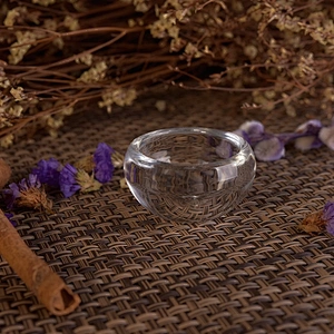 20ml plain glass short candle holder round home decoration wholesale