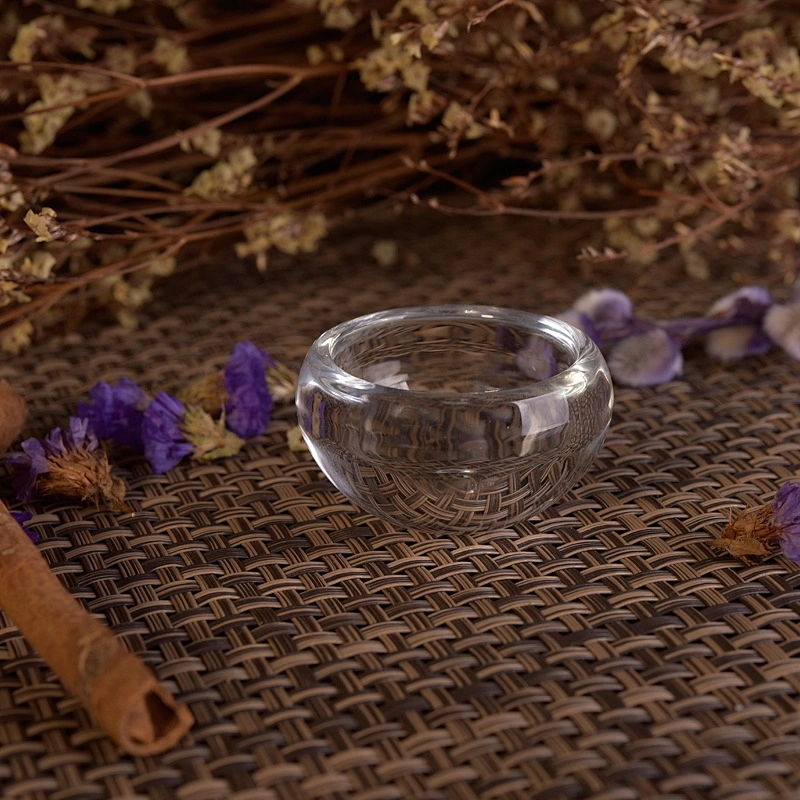 20ml plain glass short candle holder round home decoration wholesale