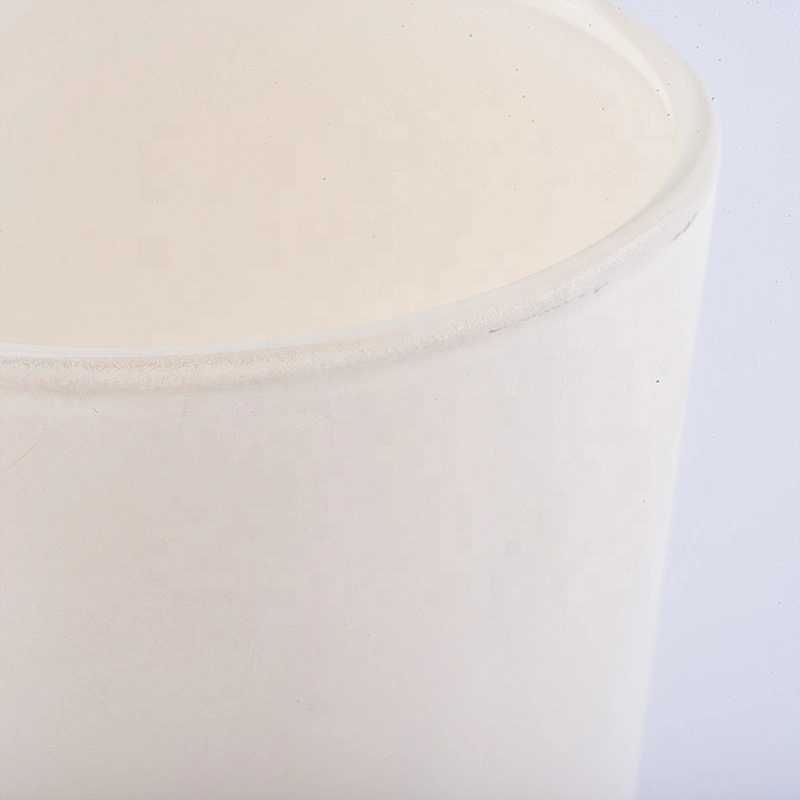 12 OZ matte white glass  candle container, votive candle holder