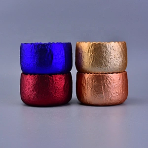10oz Manufacturer electroplated candle ceramic jar
