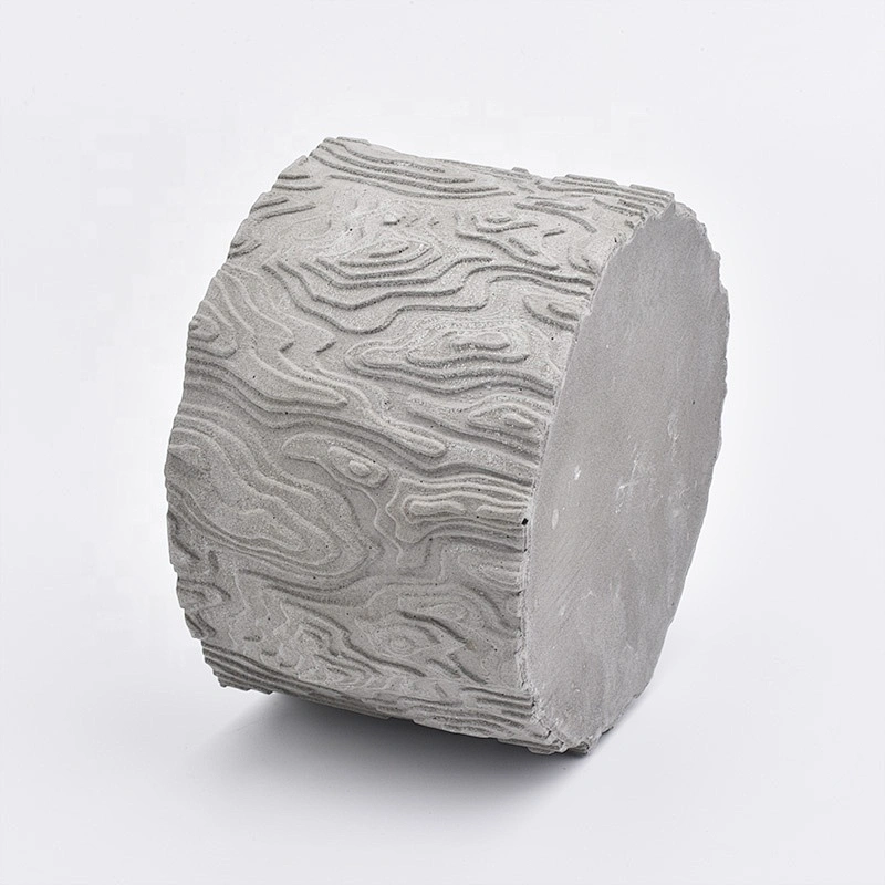 Wholesales custom grey luxury concrete candle jar holder 20oz 10oz