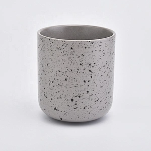 Eco friendly cylinder porcelain ceramic candle jar empty candle holders home decoration