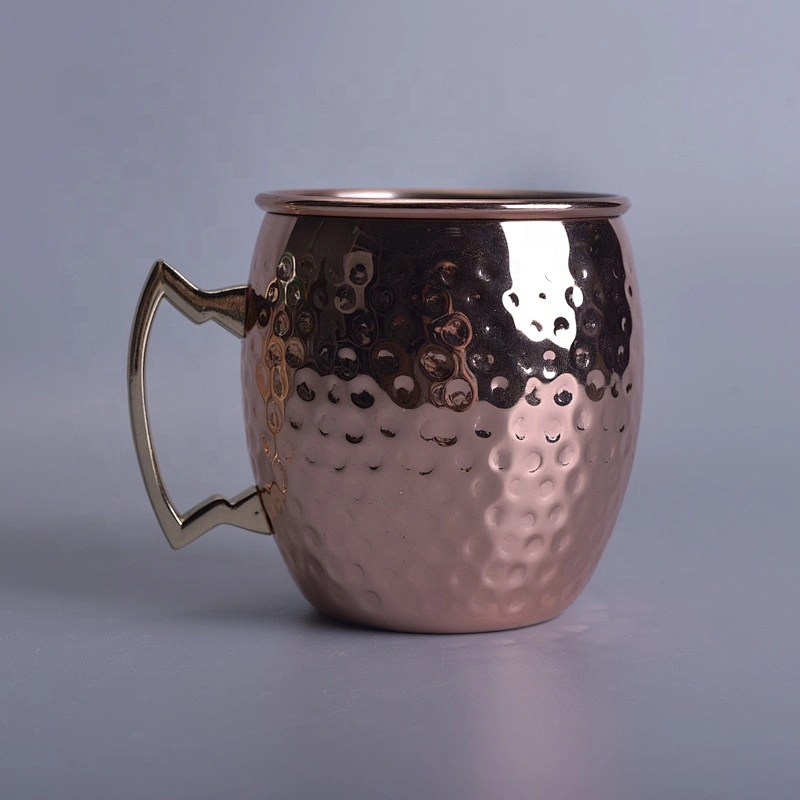 Stainless Steel Gold Mug Candle Jars Soy Wax Home Decor