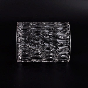Wholesale cylinder empty crystal  glass candle holder