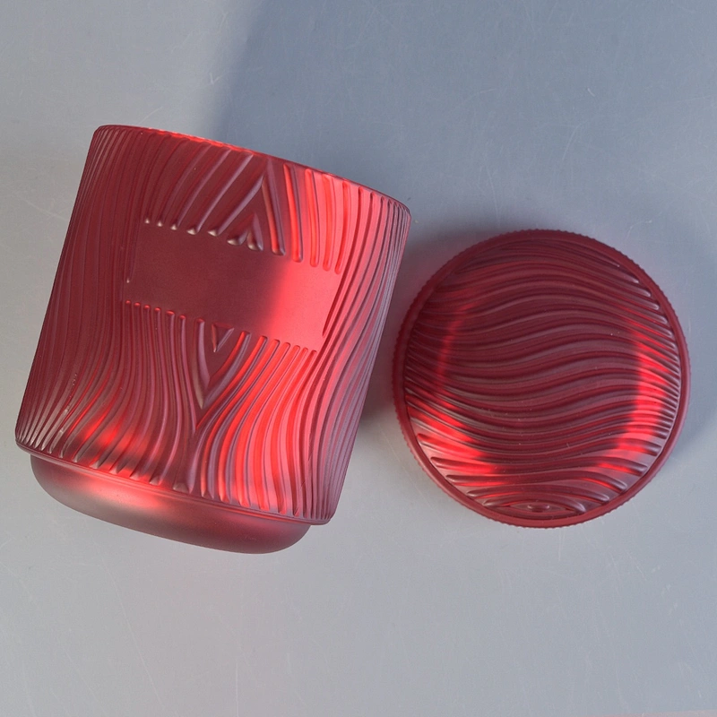 10oz 16oz 20oz Sunny luxury votive Glass candle jar vessel with lid
