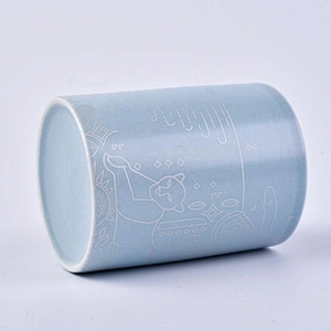 8oz 10oz cylinder ceramic jars for soy candle filling