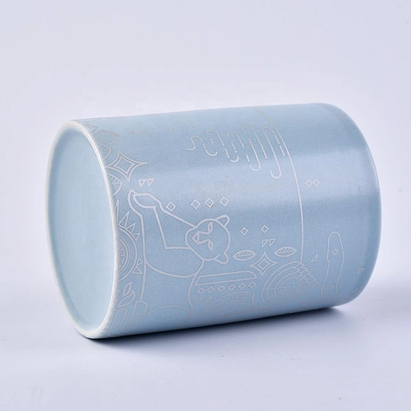 8oz 10oz cylinder ceramic jars for soy candle filling