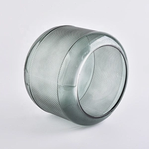 Wholesales empty round luxury glass candle container