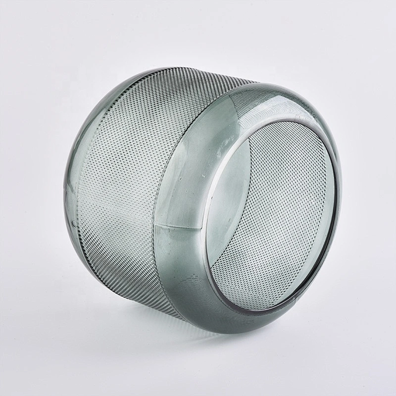 Wholesales empty round luxury glass candle container