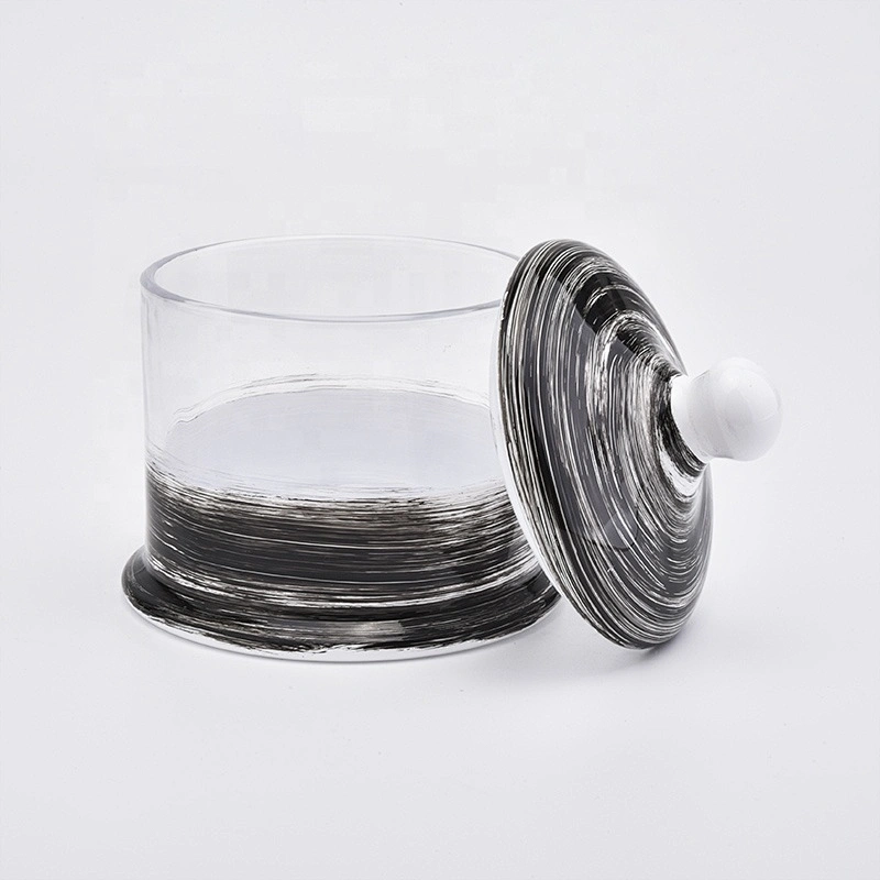 14oz Glass Candle Jars with Glass Lids for Soy Wax Home Decor Wholesales