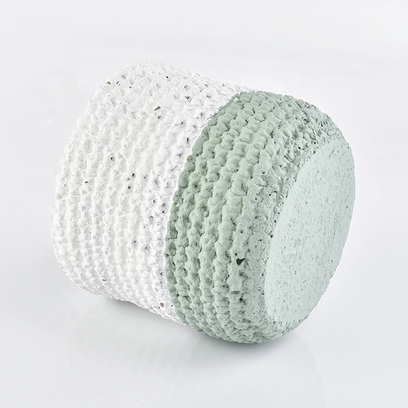 510ml Green candle vessel custom cement candle holder wholesales