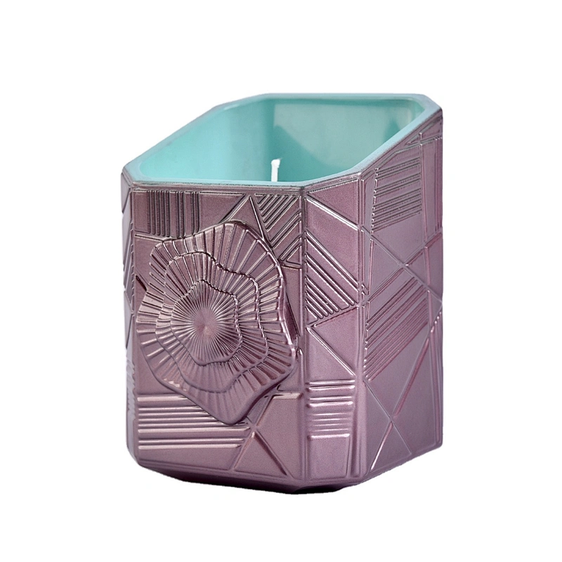 Sunny new design custom square votive Glass candle jar vessels