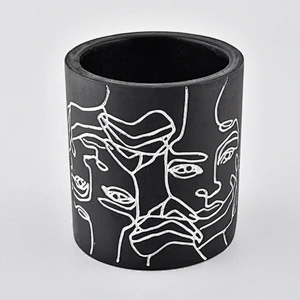 8oz 10oz matte black hurricane candle jars