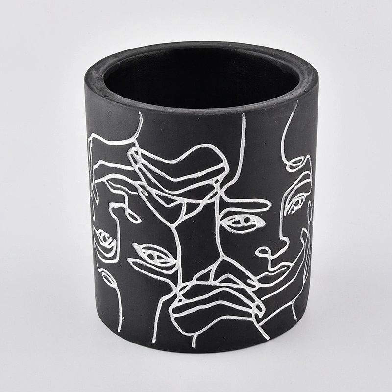 8oz 10oz matte black hurricane candle jars