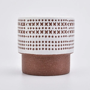 Luxury candle containers ceramic frosted candle holder wedding centerpieces