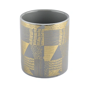 10oz Bulk decal printing cylinder candle ceramic holders