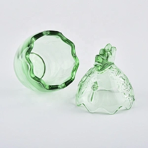 egg design glass tealigt candle holders