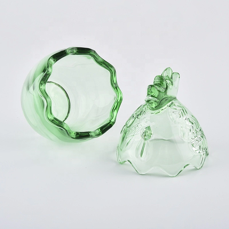 egg design glass tealigt candle holders