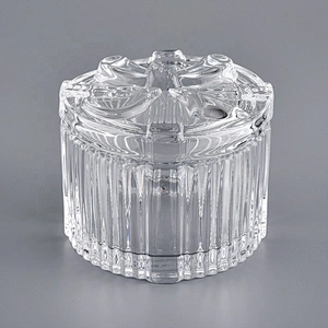 4oz mini glass candle containers with knot lids