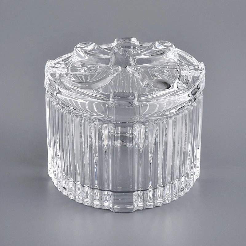 4oz mini glass candle containers with knot lids