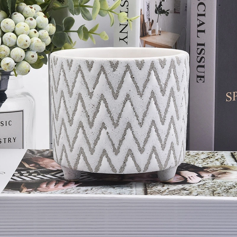 Round ceramic candle vessel vintage candle holder suppliers home decor