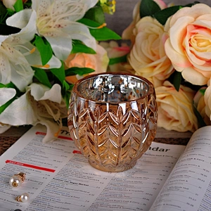 Wholesale decorative geometric clear candle glass holder