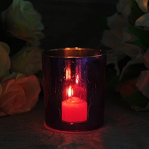 Luxury menorah decorative candle glass tealight holder