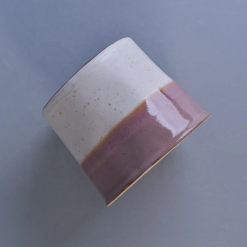 Empty glazed ceramic tealight scented candle holders home decoration in bulk