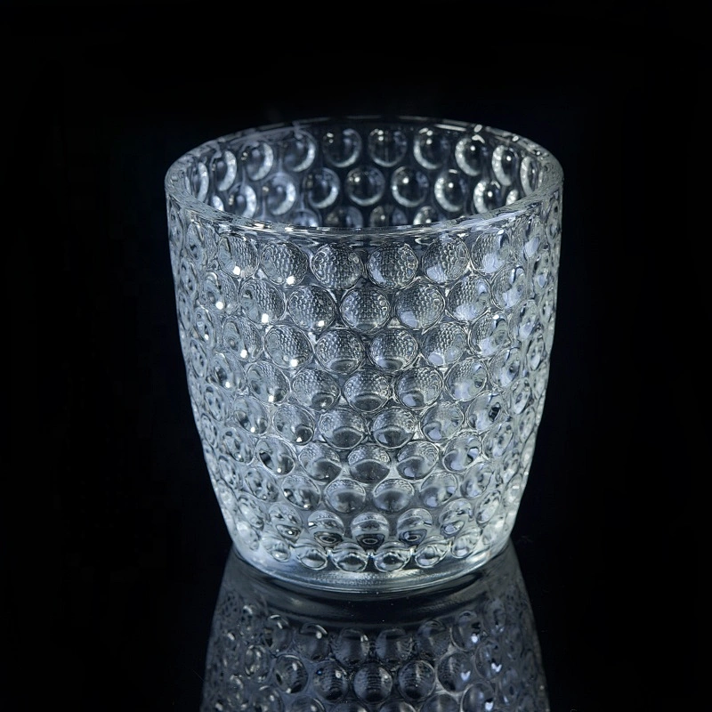 300ml Transparent engraving Glass tealight candle Holder home Decor Wholesales