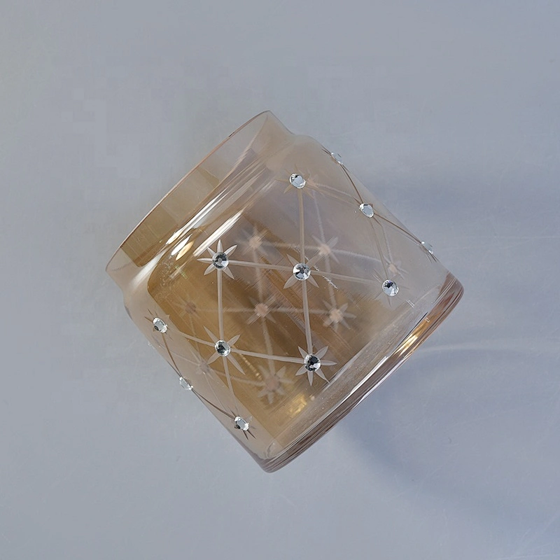 Wholesales luxury glass candle beauty container in bulk