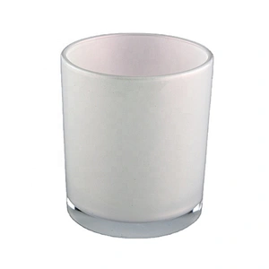 15oz pearl white decorative glass candle holders