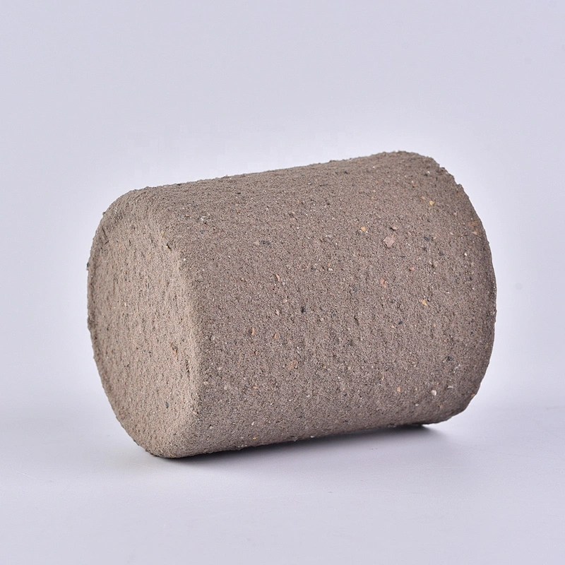 Sunny luxury empty brown cement candle holder 10oz 20oz