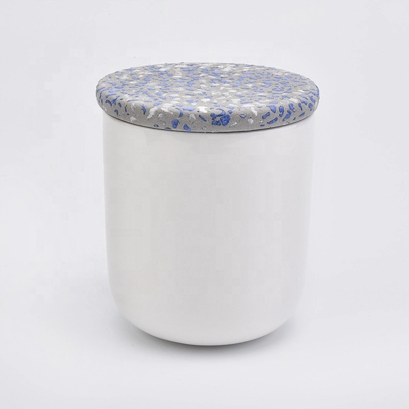 Suppliers Custom round cement lids for candle jars