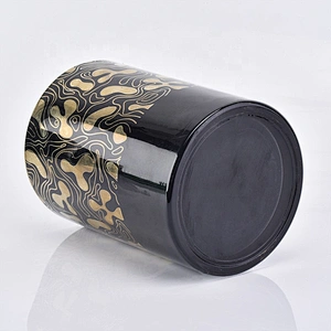 8oz 10oz 12oz black sprayed glass candle jars