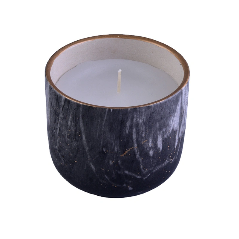 10oz 14oz 20oz Wholesales black empty ceramic candle holder home decor