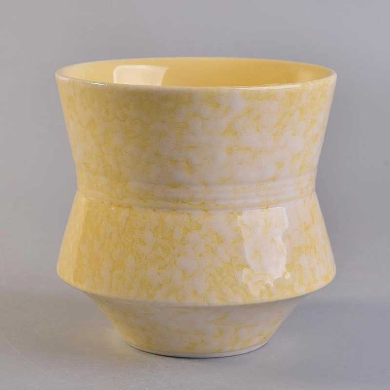 Wholesales custom Luxury antique gold ceramic candle holders