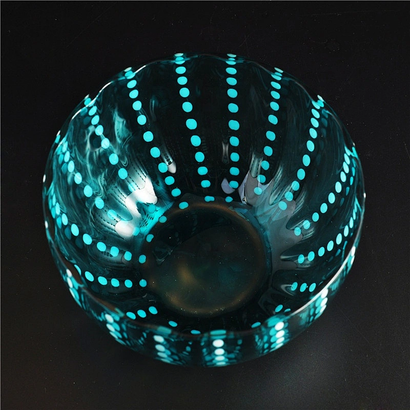 Sunny custom blue crystal luxury candle glass holder