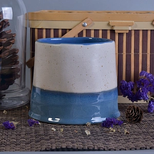 Iridescent handmade glazed ceramic candle jars tealight candle holders home decoration factory