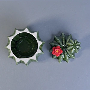 Sunny custom empty ceramic holder for candle making with lid