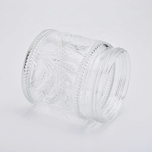 Empty crystal engraving candle container tealight glass candles vessel kitchen decoration wholesale