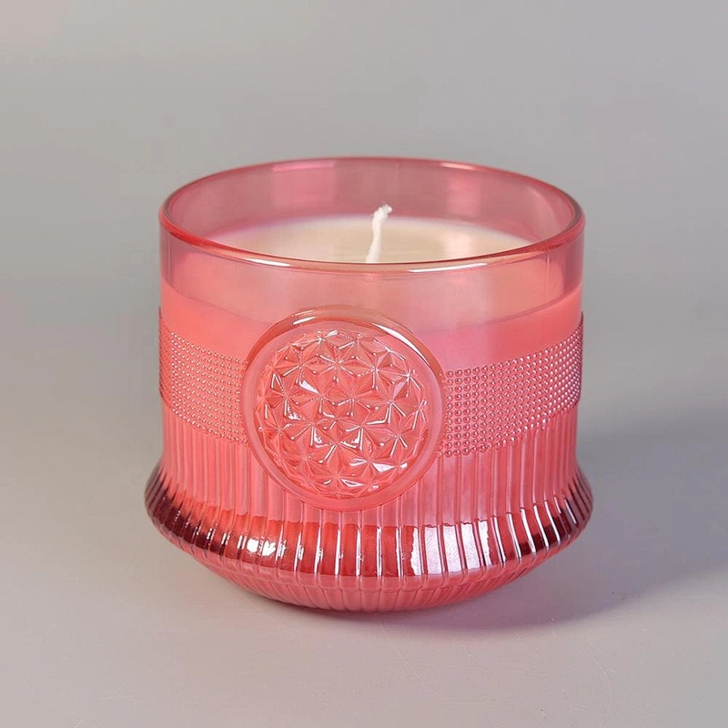 Wedding table luxury colored glass candle jar wholesales